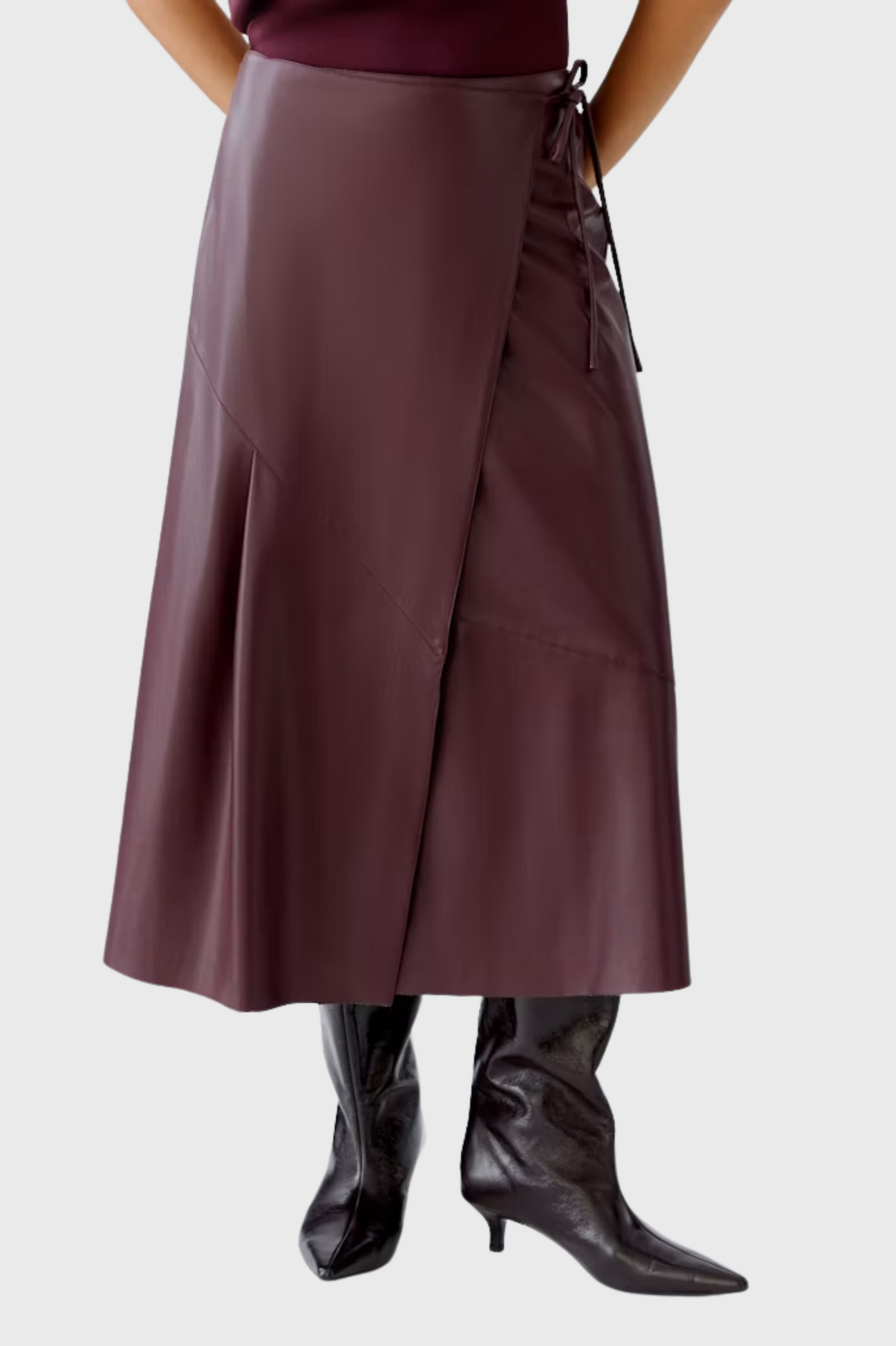 Fake Leather Skirt - Ultra Viole