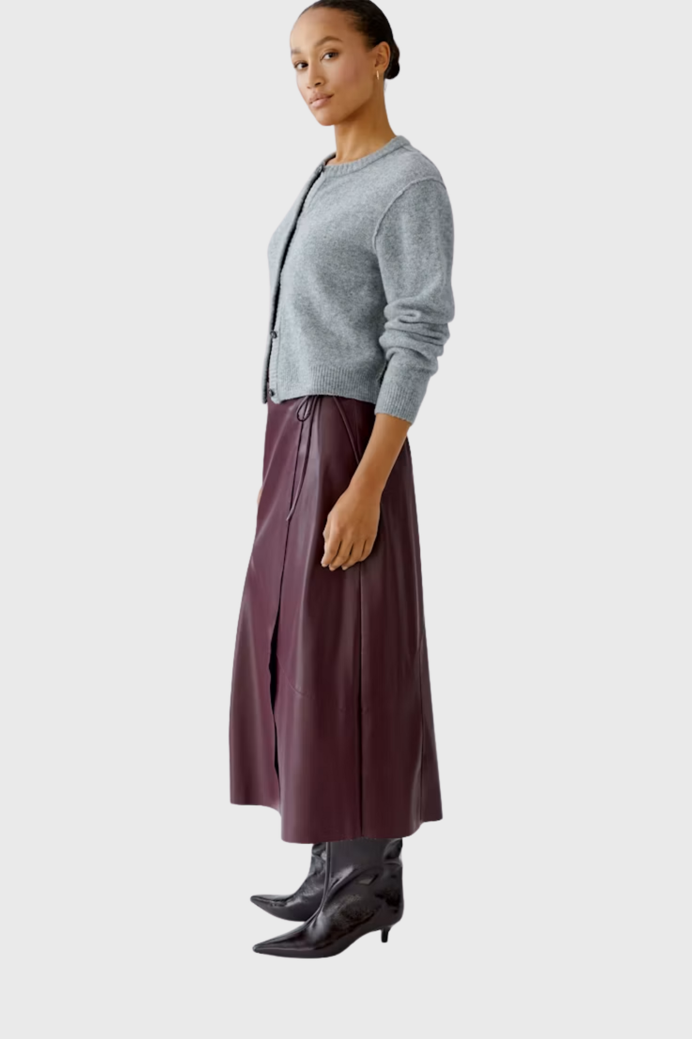 Fake Leather Skirt - Ultra Viole