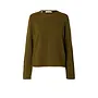 Lulu New Ls Knit O-Neck Noos - Fir Green Melange