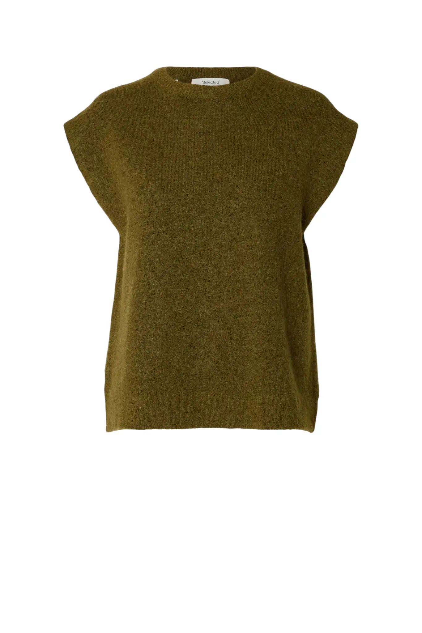 Lulu Sl Knit Vest Noos - Fir Green Melange