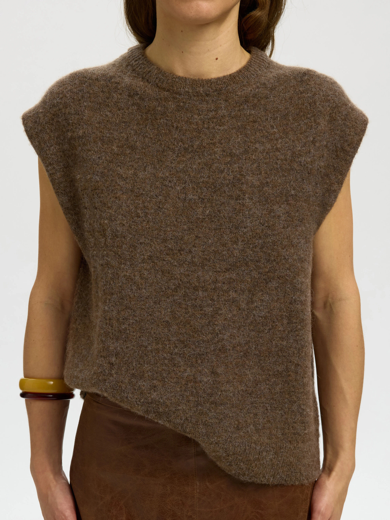 Lulu Sl Knit Vest Noos - Dachshund Melange