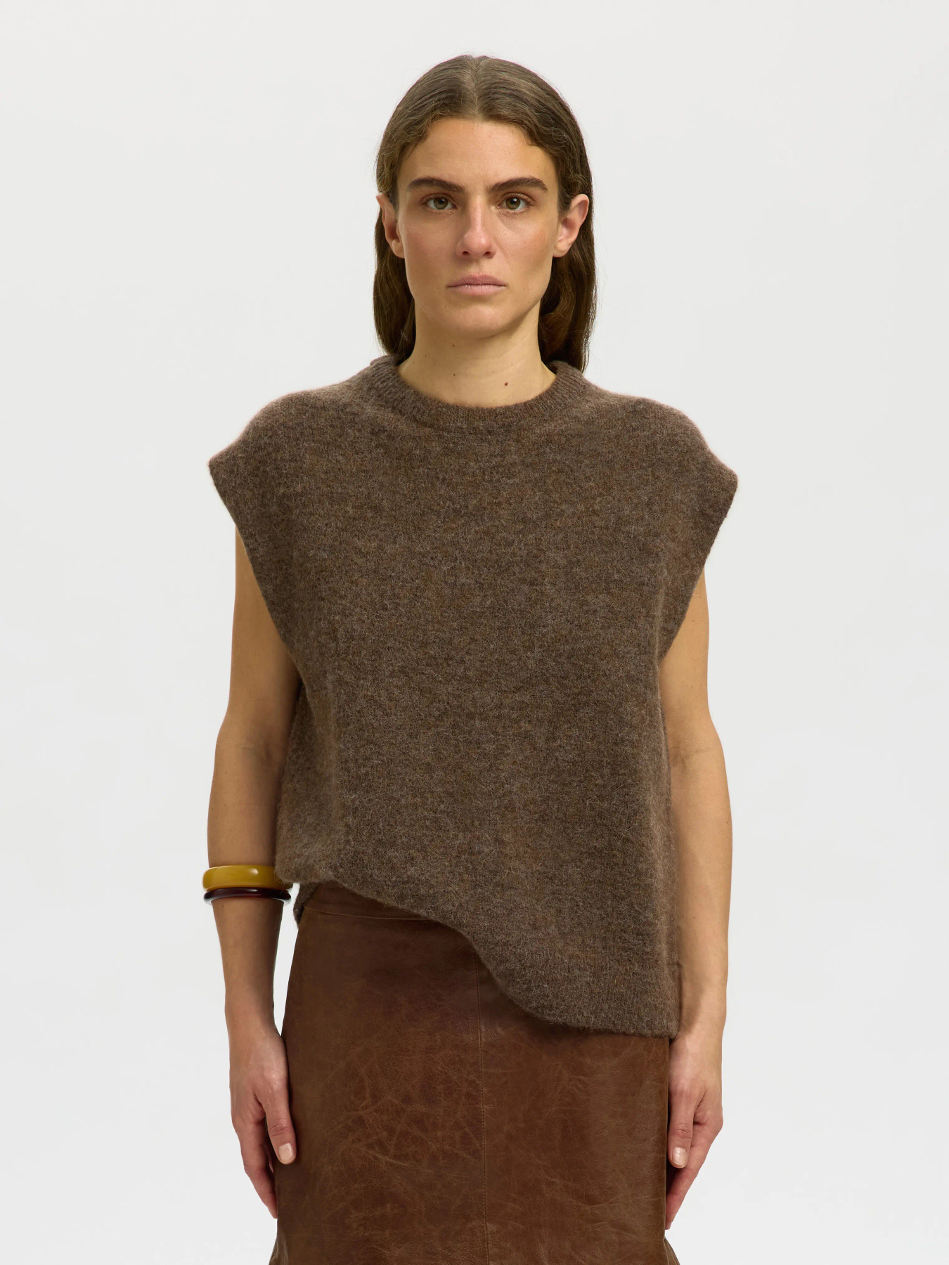 Lulu Sl Knit Vest Noos - Dachshund Melange