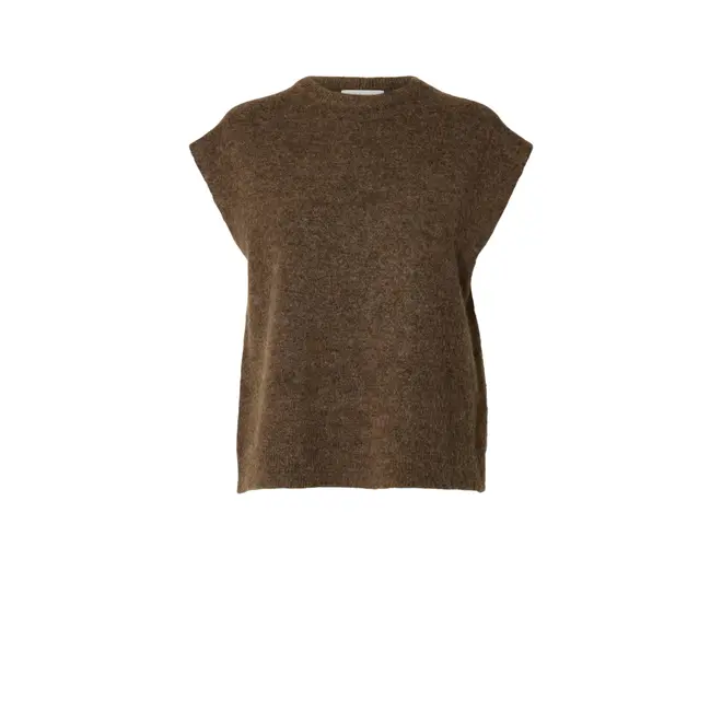 Lulu Sl Knit Vest Noos - Dachshund Melange