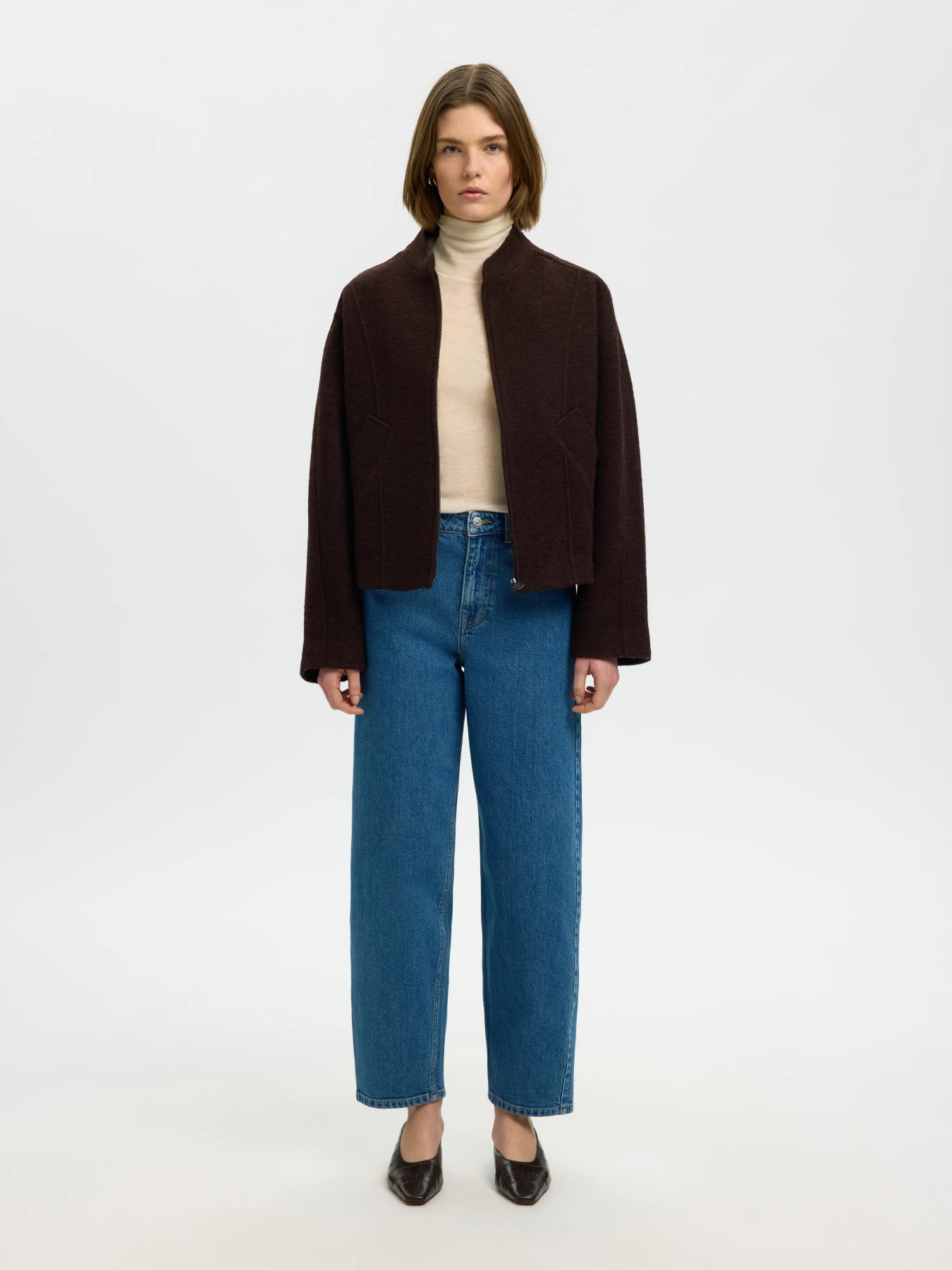 Jacqueline Wool Blend Jacket Noos - Delicioso Melange