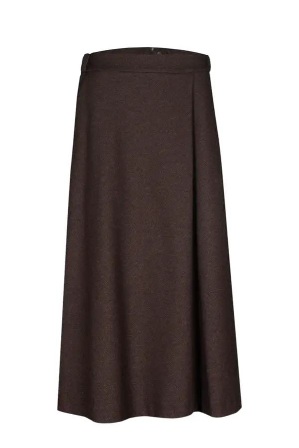 Midi Skirt -  Brown