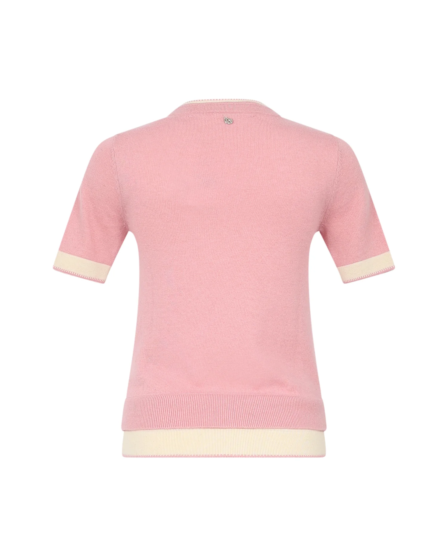 Two-tone Crewneck Sweater - Pink Bleached / Chalk