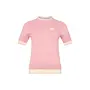 Two-tone Crewneck Sweater - Pink Bleached / Chalk