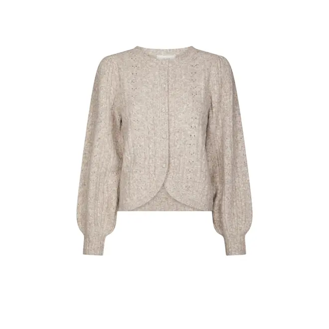 Koteas Cable Knit Cardigan - Beige Melange