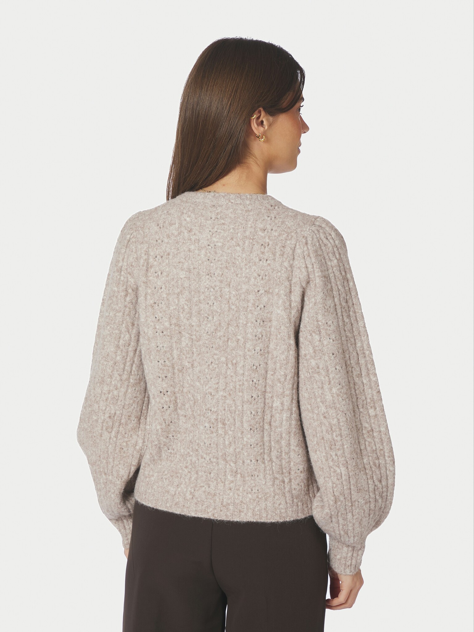Koteas Cable Knit Cardigan - Beige Melange