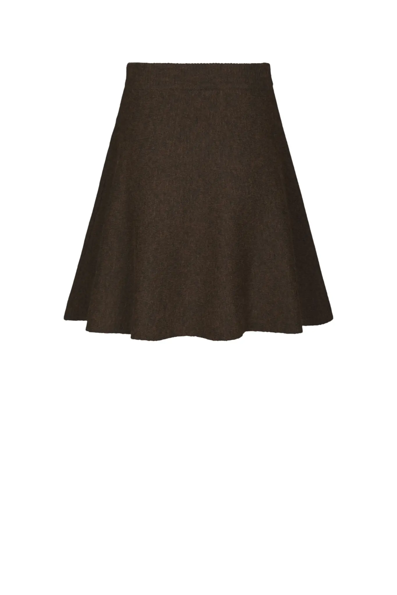 Renata Fluffy Knit Skirt - Brown Melange