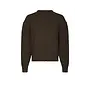 Dione Fluffy Knit Cardigan - Brown Melange