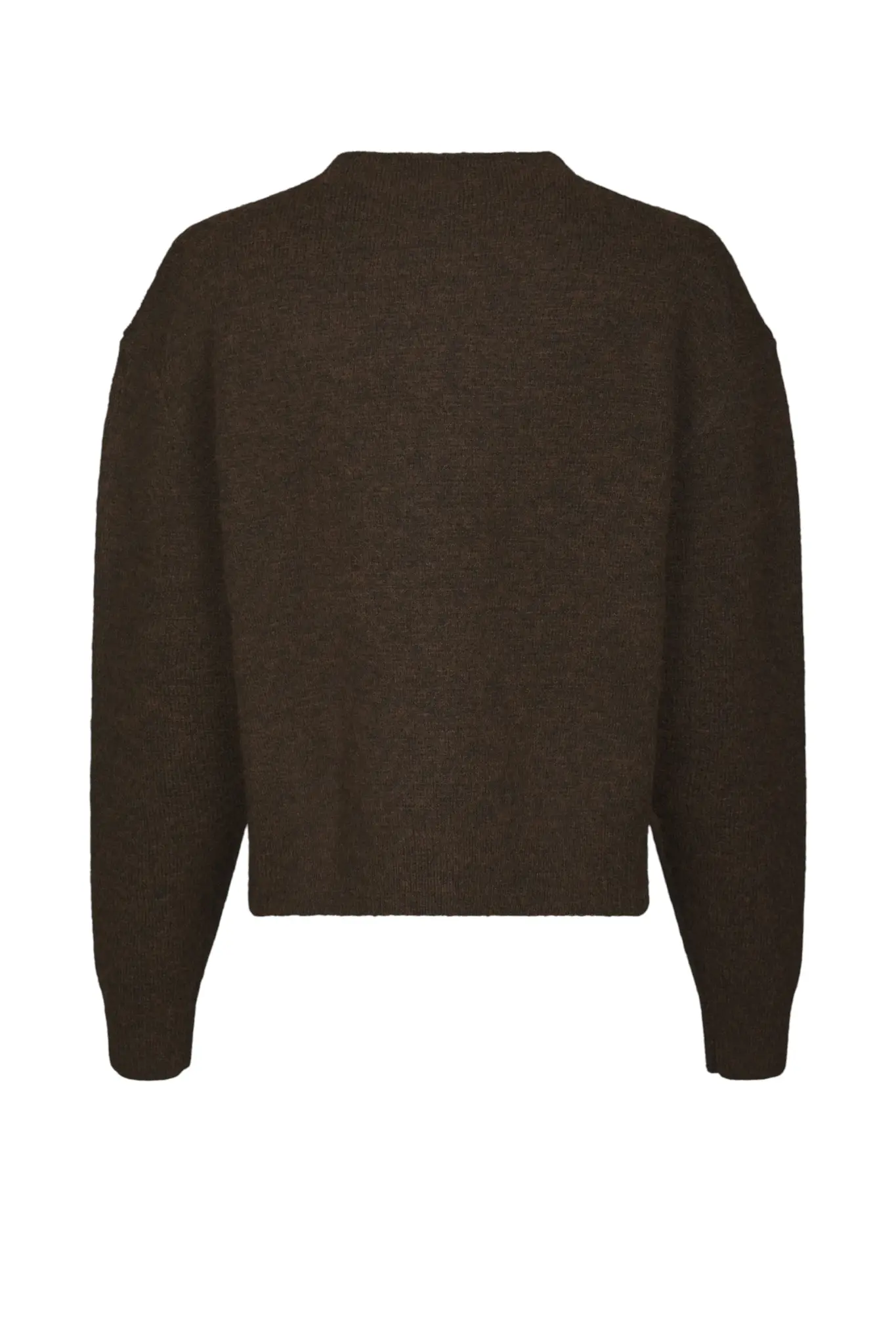 Dione Fluffy Knit Cardigan - Brown Melange