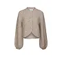 Gio Fluffy Knit Cardigan - Beige Melange