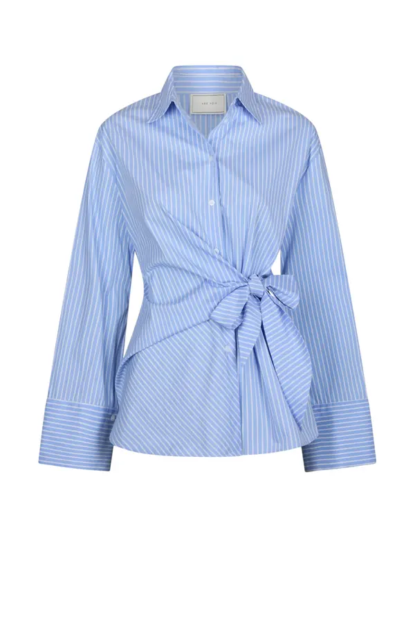 Helisa Stripe Shirt - Light Blue