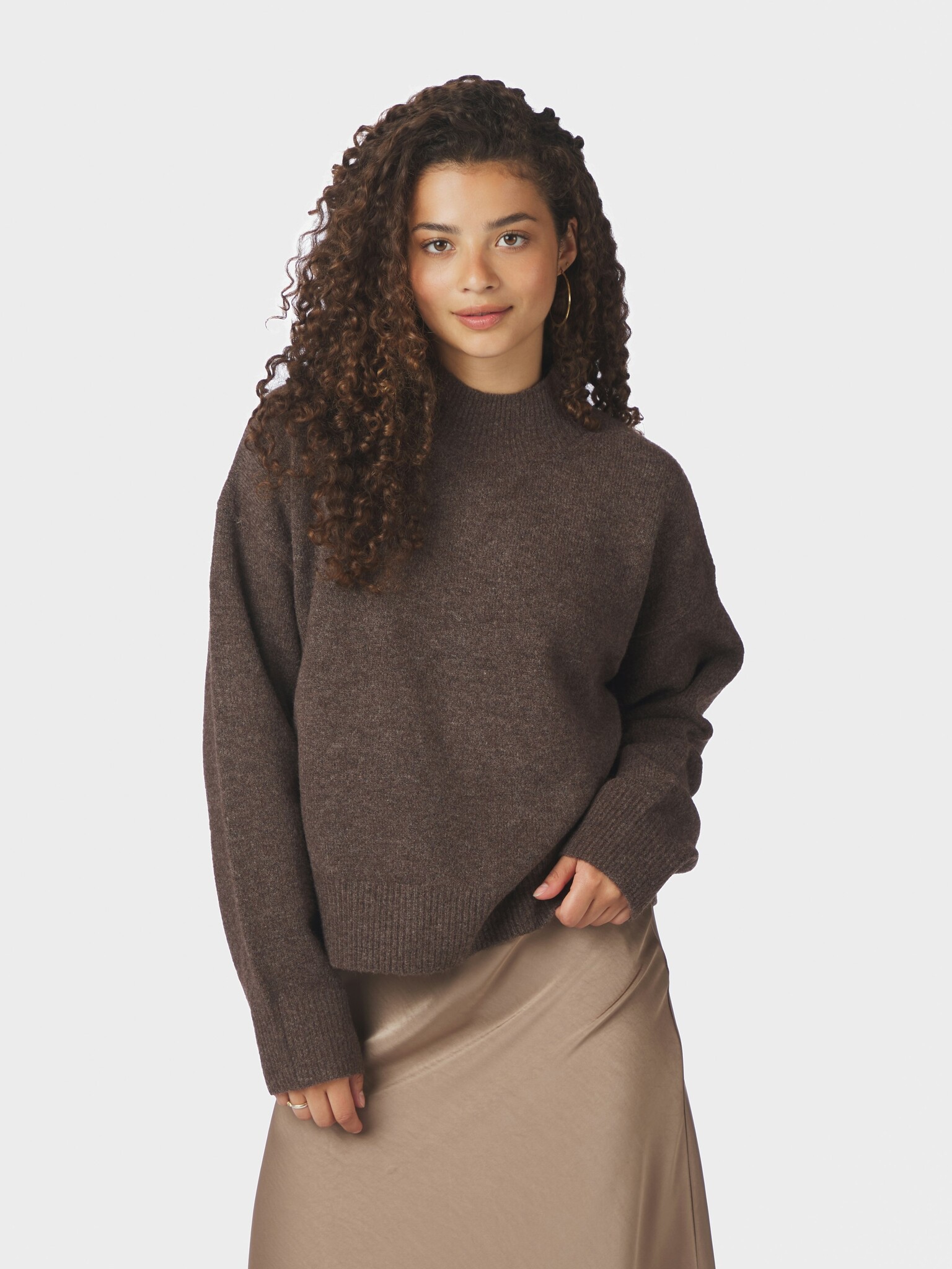 Paulina Knit Blouse - Dark Brown