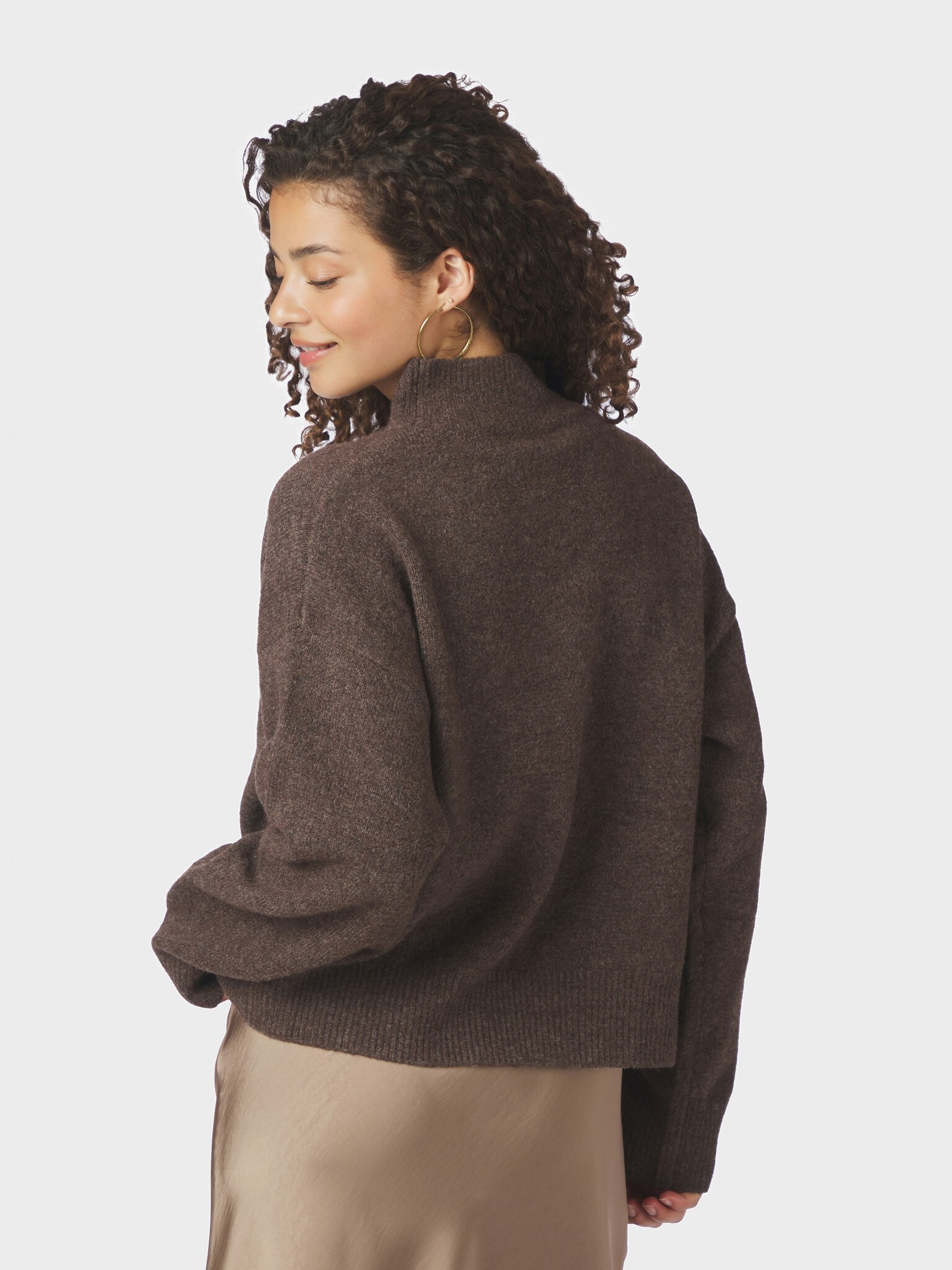 Paulina Knit Blouse - Dark Brown