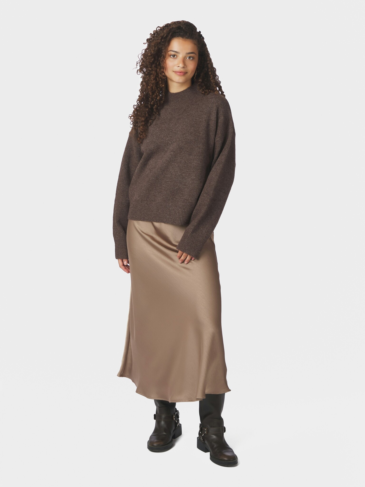 Paulina Knit Blouse - Dark Brown