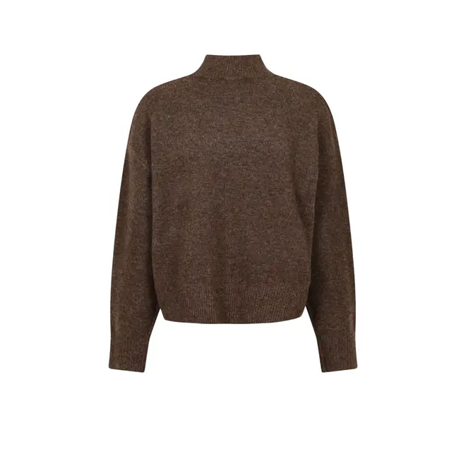 Paulina Knit Blouse - Dark Brown