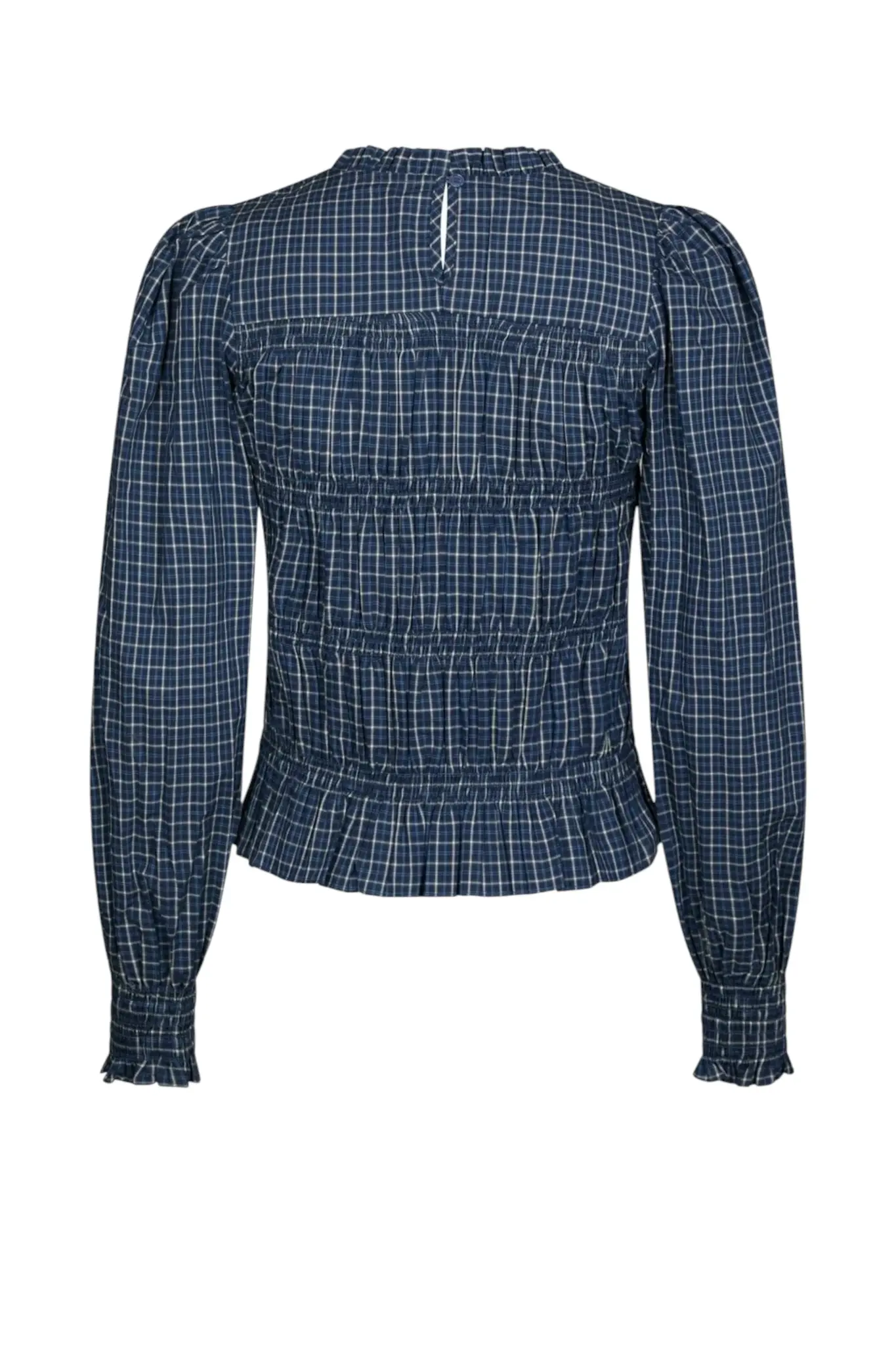 Marcia Check Blouse - Blue