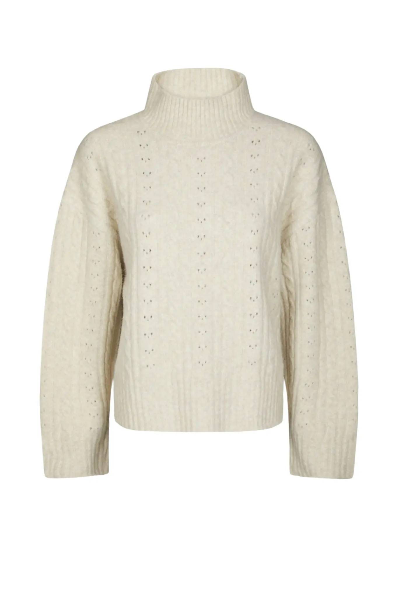Anda Cable Knit Blouse - Ivory