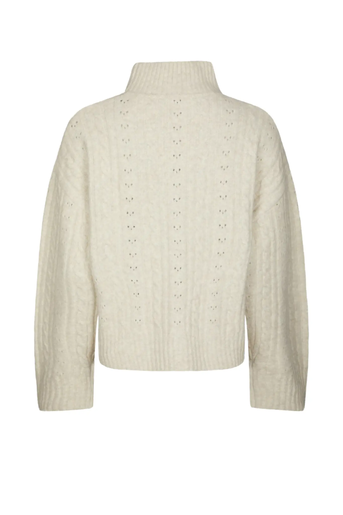 Anda Cable Knit Blouse - Ivory