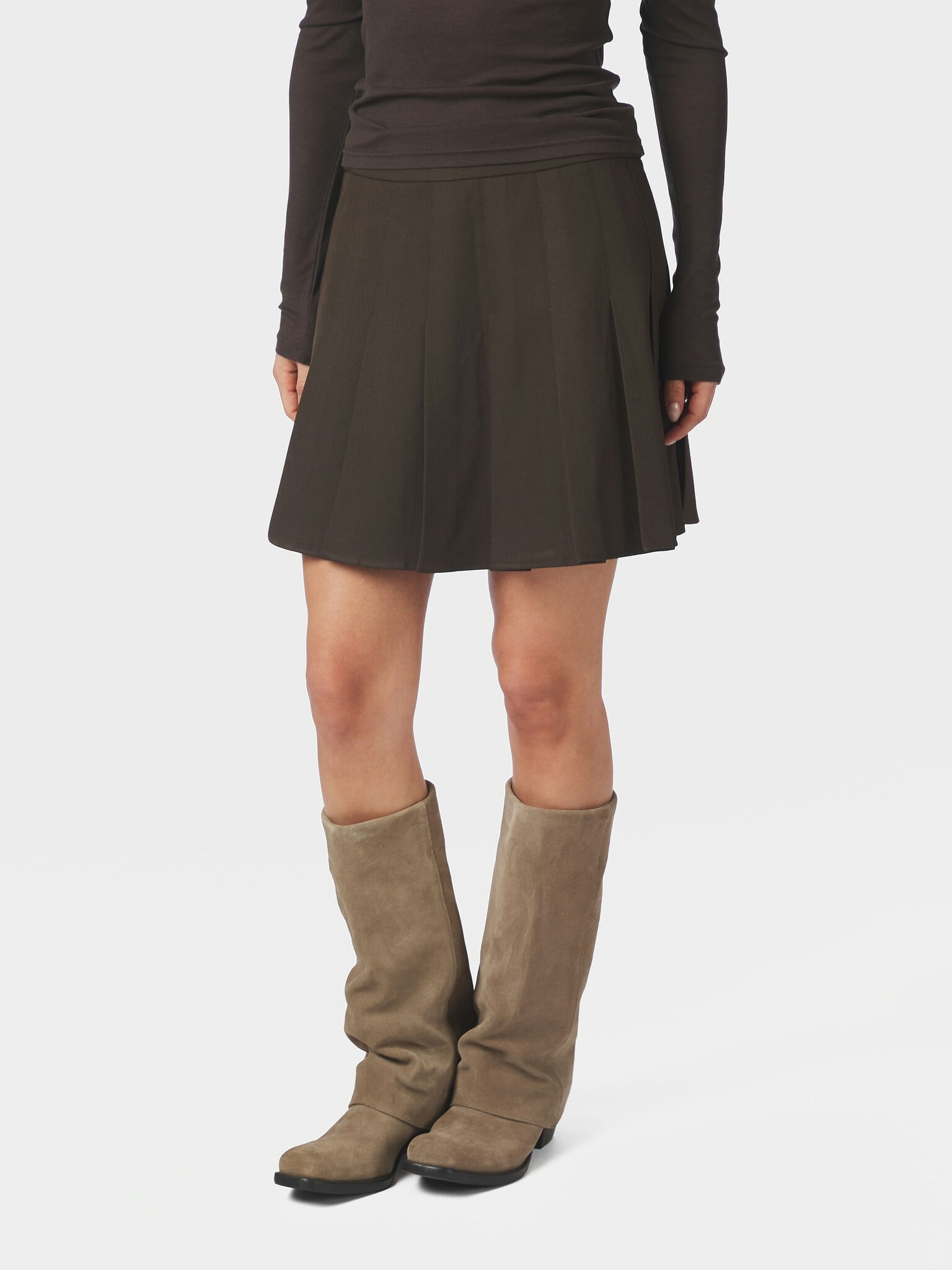 Laurina Structure Skirt - Dark Brown
