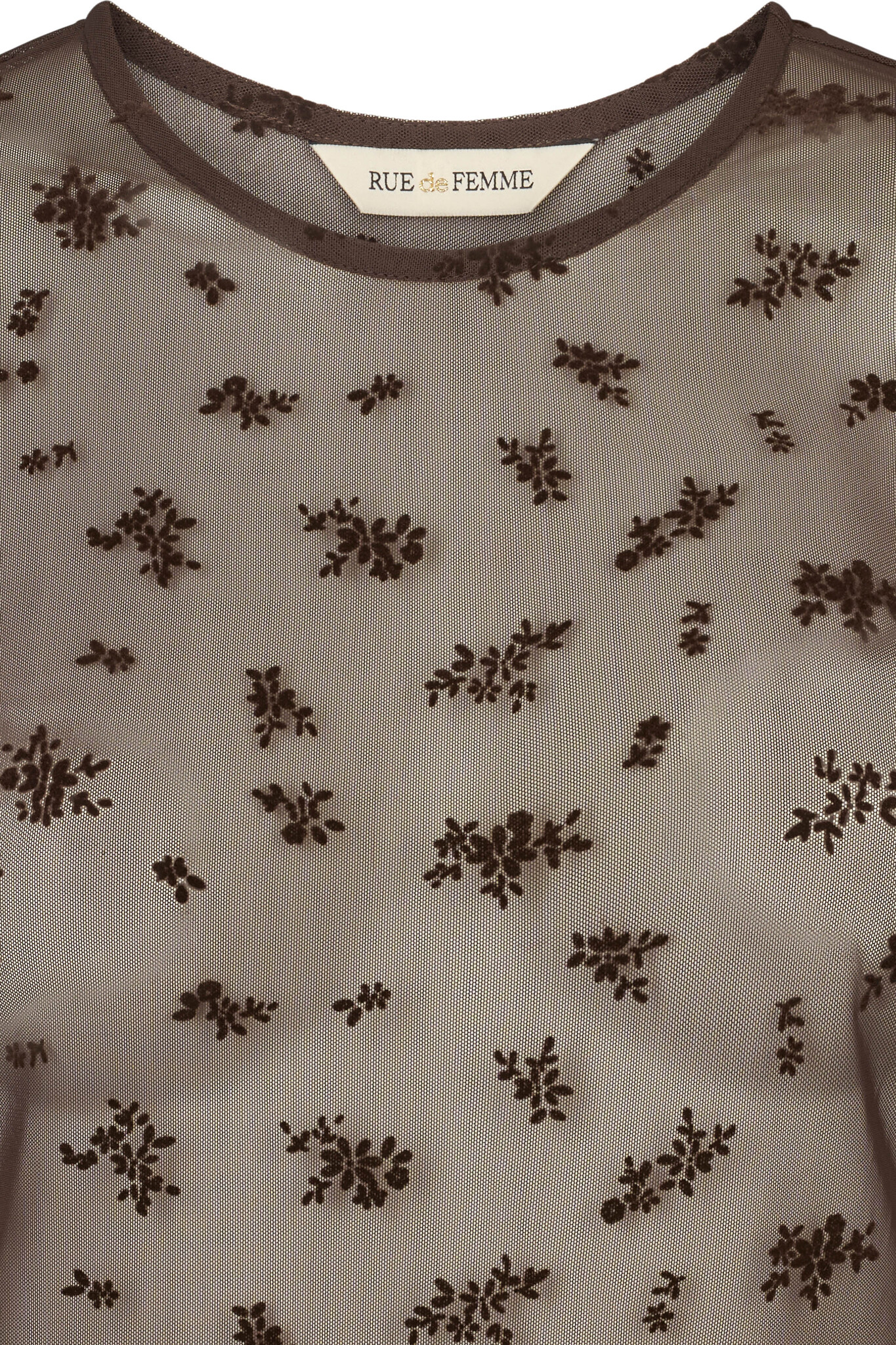 Round Neck Blouse - Chocolat