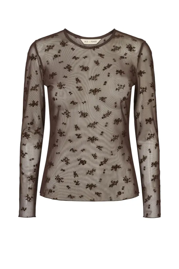 Round Neck Blouse - Chocolat