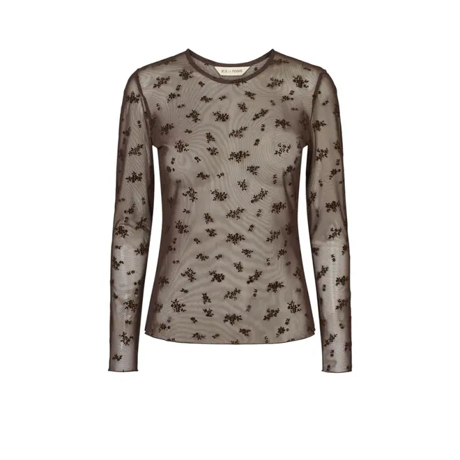 Round Neck Blouse - Chocolat