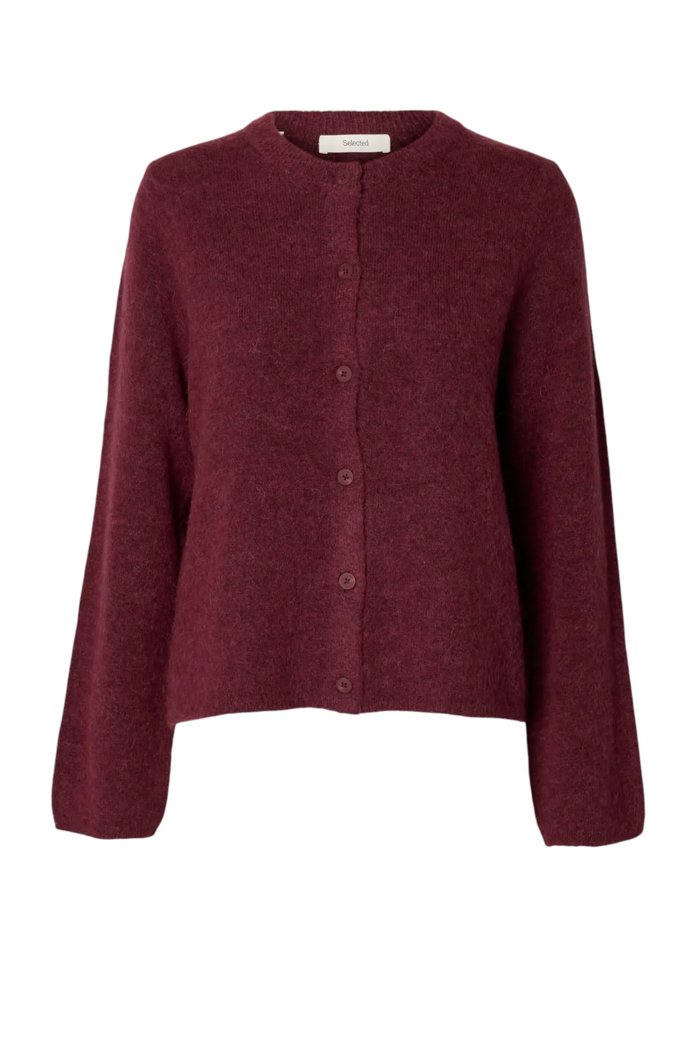 Lulu New Ls Knit Cardigan Noos - Tawny Port