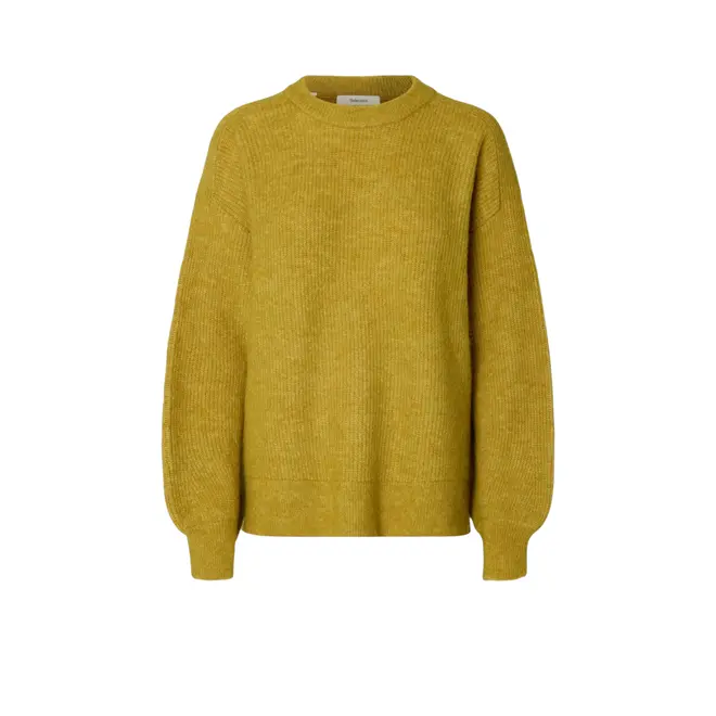 Lulu Ls Knit Relaxed O-Neck - Avocado Oil
