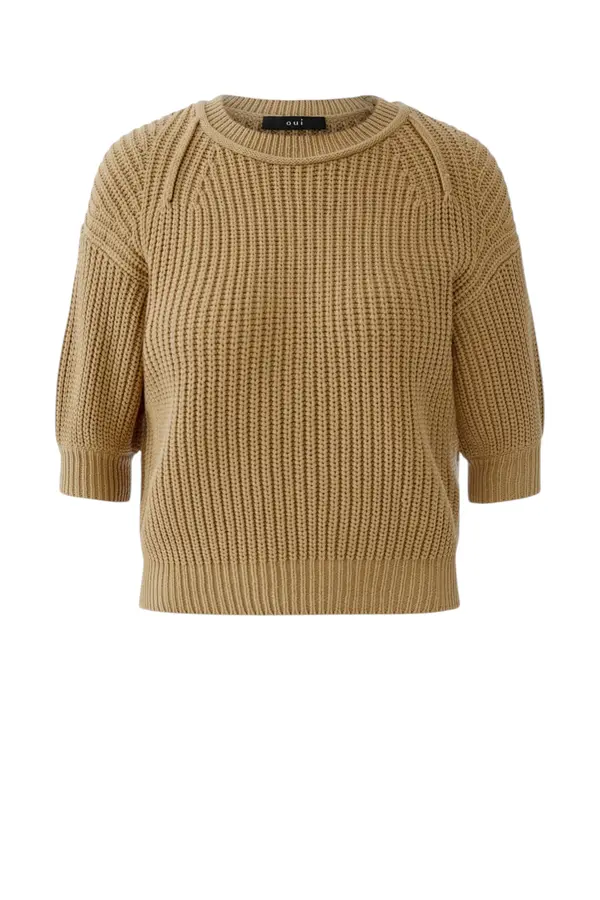 Kabel Pullover - Dark Sand