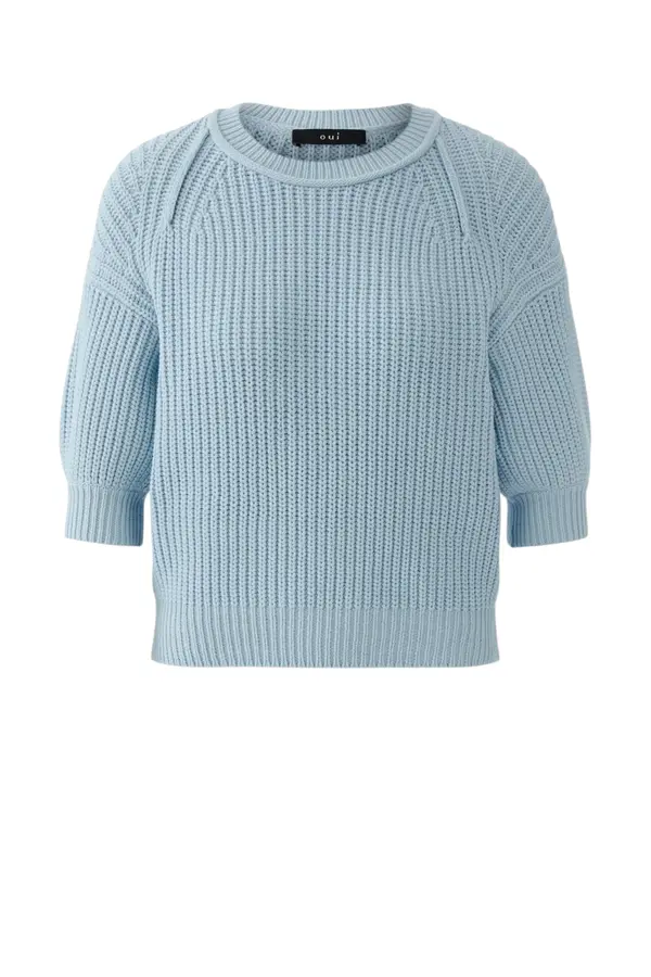 Knitted Pullover - Light Blue