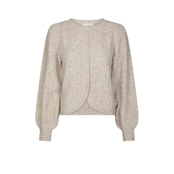 Koteas Cable Knit Cardigan - Beige Melange