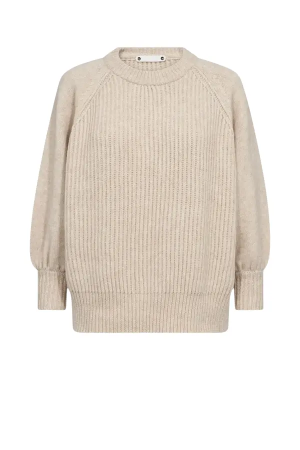 RowCC Puff SS Rib Knit - Creme