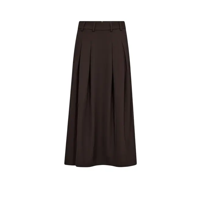 Alini Anya Pleat Skirt - Dark Brown