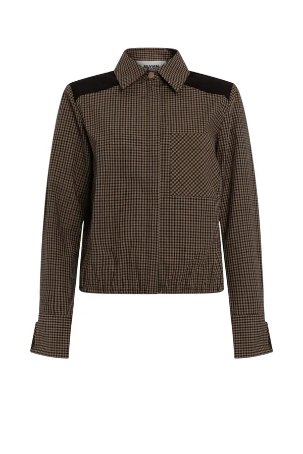 Rallat Shirt - Micro Check Coffee