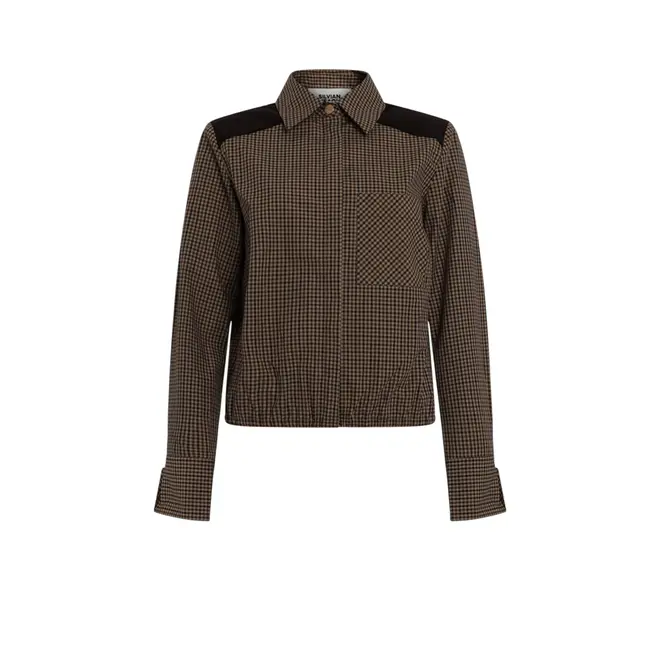 Rallat Shirt - Micro Check Coffee