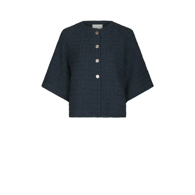 Rosella Boucle Mini Jacket - Blue