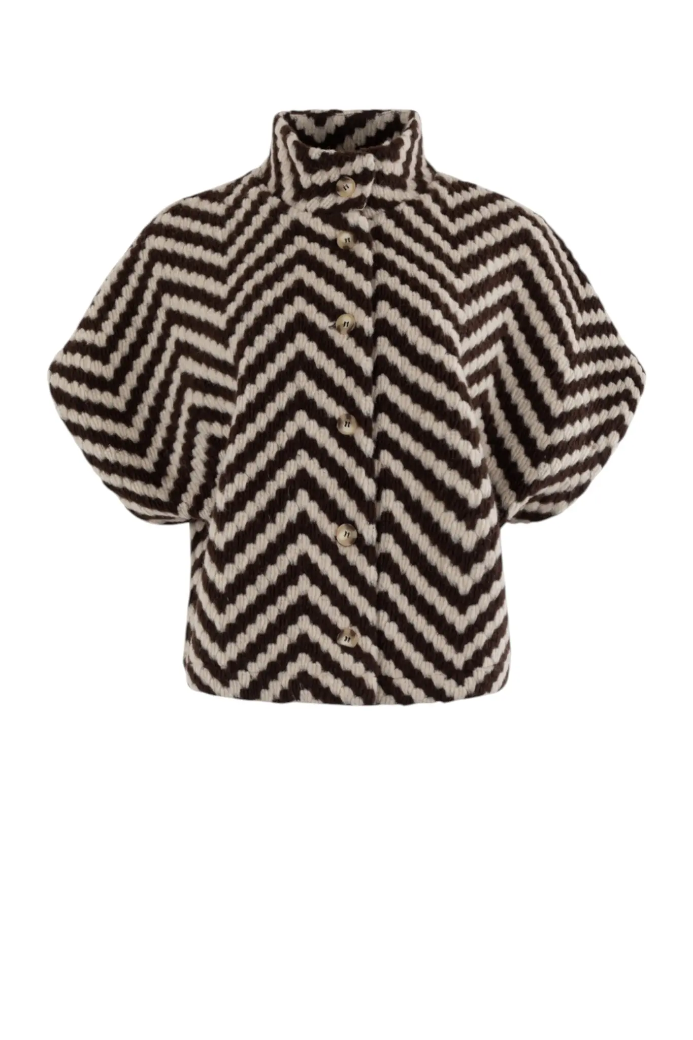 Print Gilet - Bruin