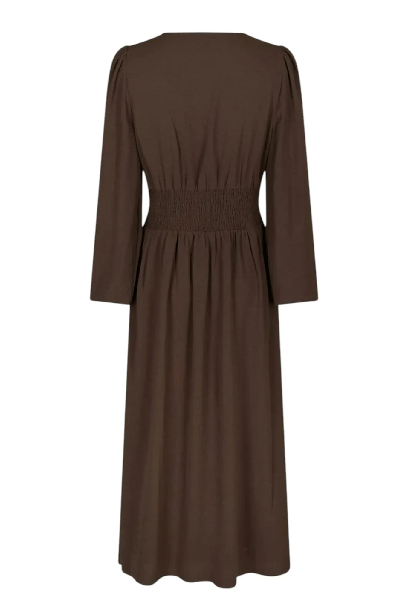 Annelie Solid Crepe Dress - Brown