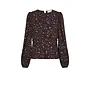 Delphine Flowerbunch Blouse - Chocolate Plum