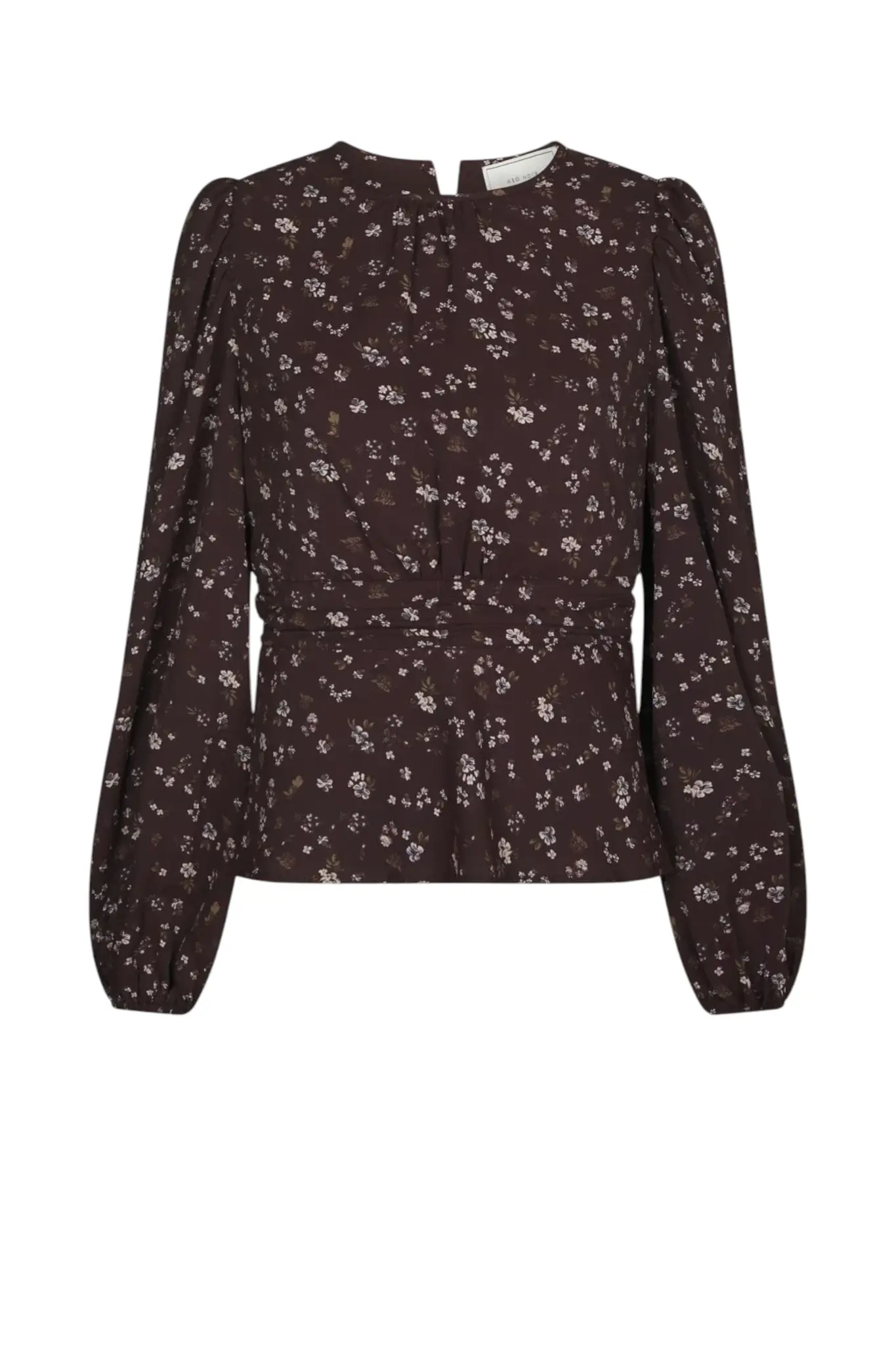 Delphine Flowerbunch Blouse - Chocolate Plum