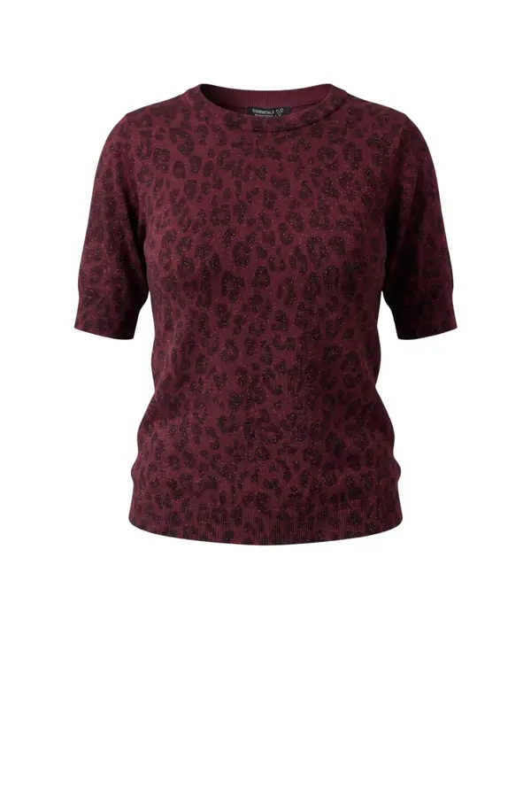 Celine Leopard Lurex - Burgundy