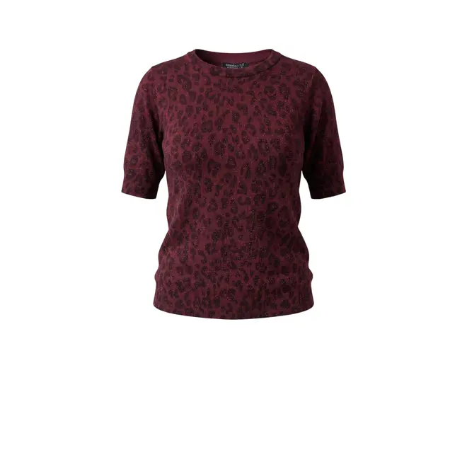 Celine Leopard Lurex - Burgundy