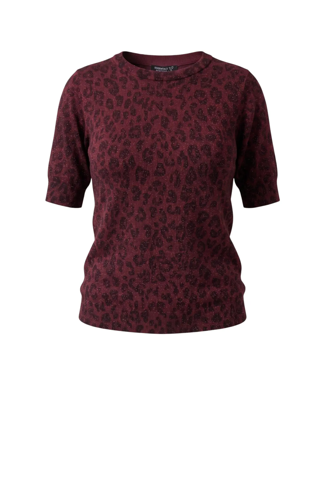 Celine Leopard Lurex - Burgundy