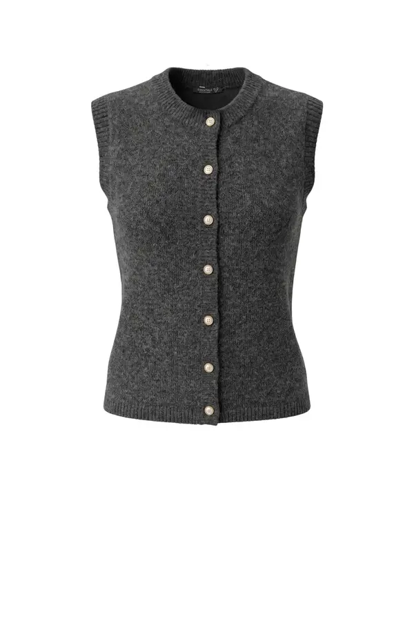 Kelsey Knit Gilet - Antraciet