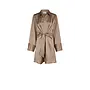 Biria Heavy Sateen Dress - Dark Taupe