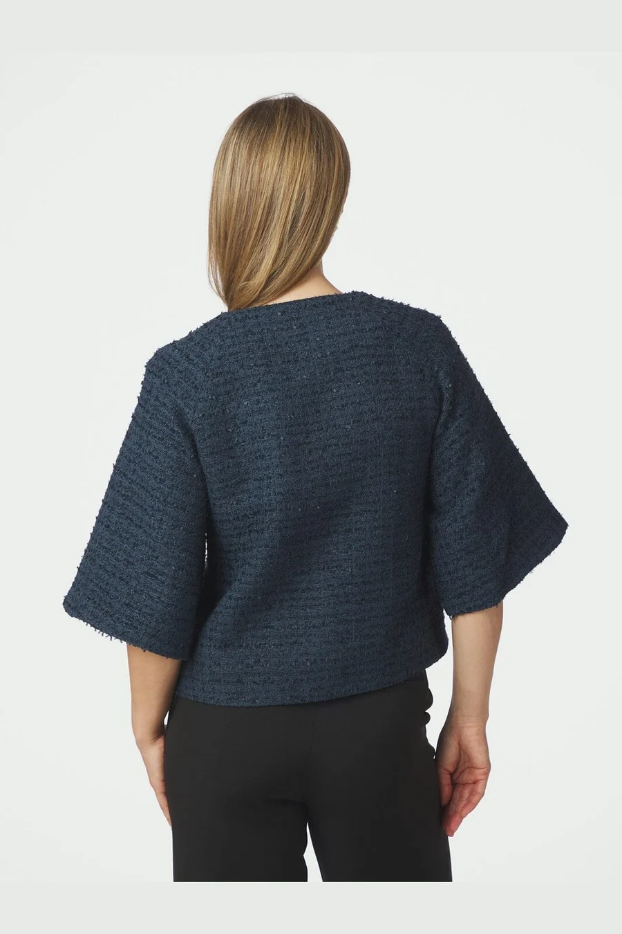 Rosella Boucle Mini Jacket - Blue