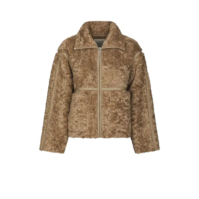 Nida Faux Fur Jacket - Taupe